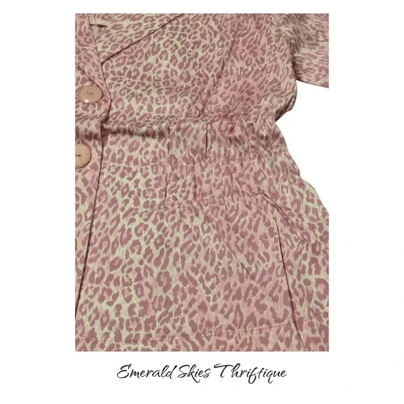 Joan Rivers Jacket Pink Leopard Animal Print Cinch, nwt. Free shipping - Picture 3 of 5